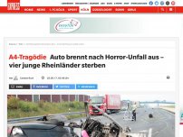 Bild zum Artikel: Horror-Unfall auf A4 bei Kerpen: Massen-Crash mit brennendem Auto – vier Tote!