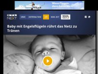Bild zum Artikel: Baby mit Engelsflügeln rührt das Netz zu Tränen
