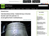 Bild zum Artikel: Verstecktes Erbe: Hakenkreuz-Glocke läutet seit 83 Jahren in evangelischem Gotteshaus