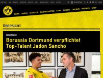 Bild zum Artikel: Borussia Dortmund verpflichtet Top-Talent Jadon Sancho