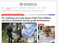 Bild zum Artikel: 20. Todestag von Lady Diana (†36): Prinz William und Harry bedanken sich für große Anteilnahme