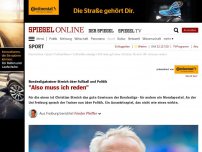 Bild zum Artikel: Bundesliga-Trainer Streich über Fußball und Politik: 'Also muss ich reden'