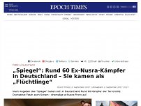 Bild zum Artikel: „Spiegel“: Rund 60 Ex-Nusra-Kämpfer in Deutschland – Sie kamen als „Flüchtlinge“