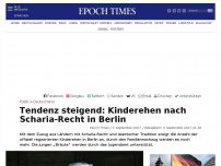 Bild zum Artikel: Tendenz steigend: Kinderehen nach Scharia-Recht in Berlin