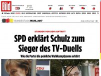 Bild zum Artikel: Stunden VOR dem Auftritt - SPD erklärt Schulz zum Sieger des TV-Duells