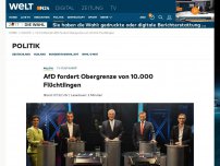 Bild zum Artikel: TV-Fünfkampf: AfD fordert Obergrenze von 10.000 Flüchtlingen