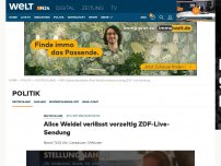 Bild zum Artikel: AfD-Spitzenkandidatin: Alice Weidel verlässt vorzeitig ZDF-Live-Sendung