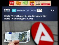 Bild zum Artikel: Sieben Euro mehr für Hartz-IV-Empfänger ab 2018