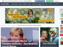 Bild zum Artikel: Kanzlerin Angela Merkel mit Tomaten beworfen - ihre Reaktion spricht Bände