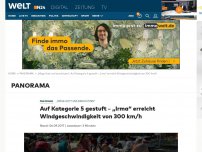 Bild zum Artikel: 'Möge Gott uns beschützen': Auf Kategorie 5 gestuft - 'Irma' rast mit 300 km/h auf Florida zu