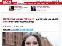 Bild zum Artikel: Hamburger Linken-Politikerin: Morddrohungen nach verstörendem Facebook-Post