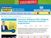 Bild zum Artikel: Deutscher Radiopreis 2017: Wolfgang Leikermoser als bester Moderator ausgezeichnet