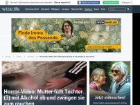 Bild zum Artikel: Horror-Video: Mutter füllt Tochter (3) mit Alkohol ab und zwingen sie zum rauchen