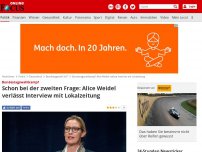 Bild zum Artikel: Bundestagswahlkampf - Schon bei der zweiten Frage: Alice Weidel verlässt Interview mit Lokalzeitung