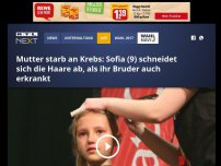 Bild zum Artikel: Mutter starb an Krebs: Sofia (9) schneidet sich die Haare ab, als ihr Bruder auch erkrankt