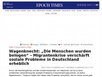 Bild zum Artikel: Wagenknecht: „Die Menschen wurden belogen“ – Migrantenkrise verschärft soziale Probleme in Deutschland erheblich
