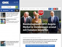Bild zum Artikel: Bundestagswahl 2017: Angela Merkel in Vorpommern erneut mit Tomaten beworfen