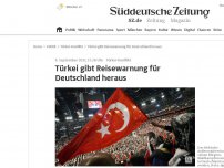 Bild zum Artikel: Türkei gibt Reisewarnung für Deutschland heraus
