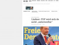 Bild zum Artikel: Christian Lindner: FDP wird sich der Union nicht „unterwerfen“