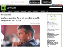 Bild zum Artikel: Außenminister Gabriel vergleicht AfD-Mitglieder mit Nazis