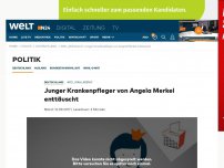 Bild zum Artikel: ARD-'Wahlarena': Junger Krankenpfleger von Angela Merkel enttäuscht