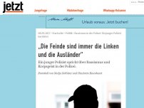 Bild zum Artikel: Ein junger Polizist spricht über Rassismus in der Polizei