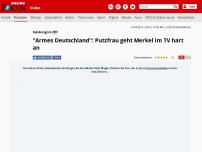 Bild zum Artikel: Sendung im ZDF - 'Armes Deutschland': Putzfrau geht Merkel im TV hart an