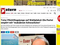 Bild zum Artikel: Bitterböse Satire: Toter Flüchtlingsjunge auf Wahlplakat: Die Partei eckt mit 'makabrem Schwachsinn' an