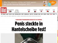 Bild zum Artikel: Einsatz für die Feuerwehr - In dieser Hantelscheibe war ein Penis eingeklemmt!