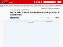 Bild zum Artikel: Live im ZDF - Merkel weist Frau aus Publikum bei Flüchtlings-Thema in die Schranken