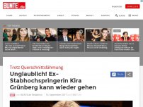 Bild zum Artikel: Unglaublich! Ex-Stabhochspringerin Kira Grünberg kann wieder gehen