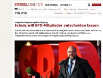 Bild zum Artikel: Mögliche Regierungsbeteiligung: Schulz will SPD-Mitglieder entscheiden lassen
