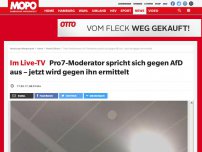 Bild zum Artikel: Im Live-TV : Pro7-Moderator spricht sich gegen AfD aus – jetzt wird gegen ihn ermittelt