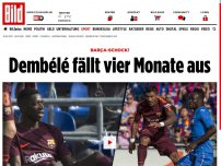 Bild zum Artikel: Barca-Schock! - Dembélé fällt vier Monate aus