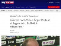 Bild zum Artikel: Köln will nach Video-Ärger Protest einlegen