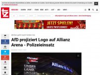 Bild zum Artikel: AfD projiziert Logo auf Allianz Arena - Polizeieinsatz