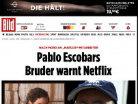 Bild zum Artikel: „Narcos“-Dreharbeiten - Escobar-Bruder warnt Netflix