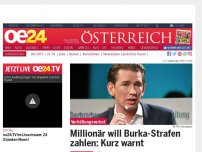 Bild zum Artikel: Millionär will Burka-Strafen zahlen: Kurz warnt