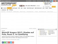 Bild zum Artikel: MotoGP - MotoGP Aragon 2017: Vinales auf Pole, Rossi 3. im Qualifying