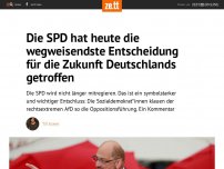 Bild zum Artikel: Die SPD hat heute die wegweisendste Entscheidung für die Zukunft Deutschlands getroffen