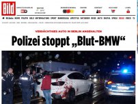 Bild zum Artikel: Tatfahrzeug angehalten? - Polizei stoppt „Blut“-BMW!