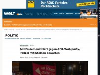 Bild zum Artikel: Berlin: Antifa demonstriert gegen AfD-Wahlparty, Polizei muss eingreifen