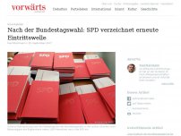 Bild zum Artikel: Nach der Bundestagswahl: SPD verzeichnet erneute Eintrittswelle