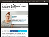 Bild zum Artikel: Nach Vorsorge-Tipp von Kurz: Arbeitslose Alleinerzieherin kauft sich Villa in Döbling