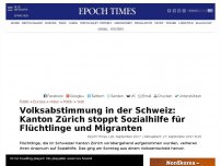 Bild zum Artikel: Schweiz stoppt Sozialhilfe für Flüchtlinge und Migranten