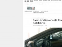 Bild zum Artikel: Saudi-Arabien erlaubt Frauen das Autofahren