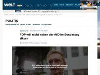 Bild zum Artikel: Sitzordnung im Parlament: FDP will nicht neben der AfD im Bundestag sitzen