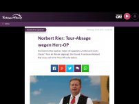 Bild zum Artikel: Norbert Rier: Tour-Absage wegen Herz-OP