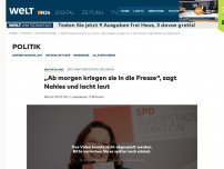 Bild zum Artikel: SPD-Fraktionschefin zur Union: 'Ab morgen kriegen sie in die Fresse', sagt Nahles und lacht laut