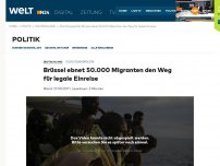 Bild zum Artikel: Flüchtlingspolitik: Brüssel ebnet 50.000 Migranten den Weg für legale Einreise